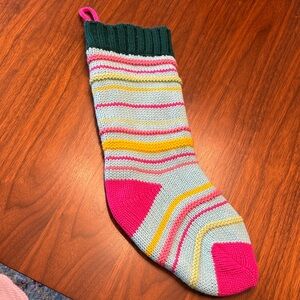 Bright colored holiday stocking